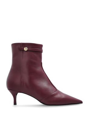 Burgundy Leather ankle boots with heels MM6 Maison Margiela